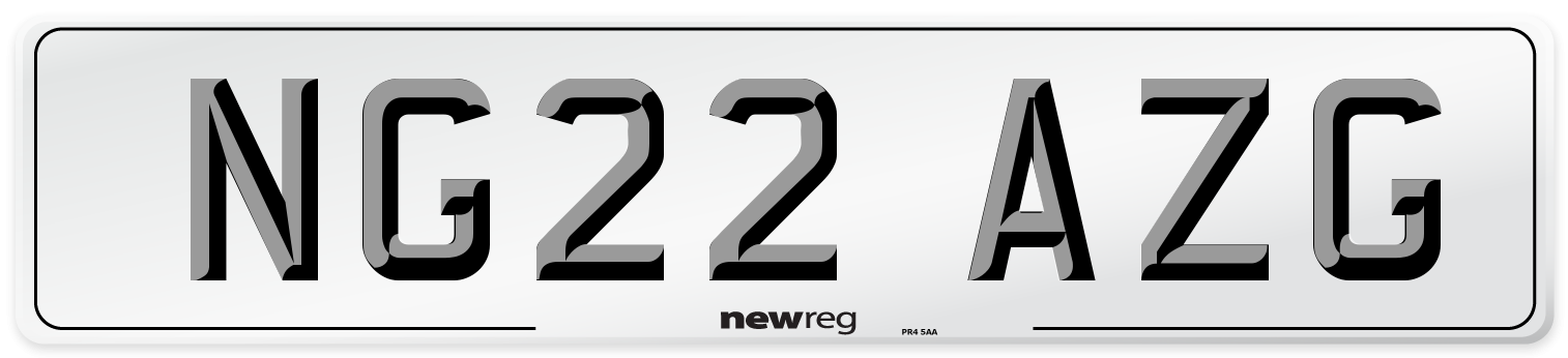 NG22 AZG Number Plate from New Reg